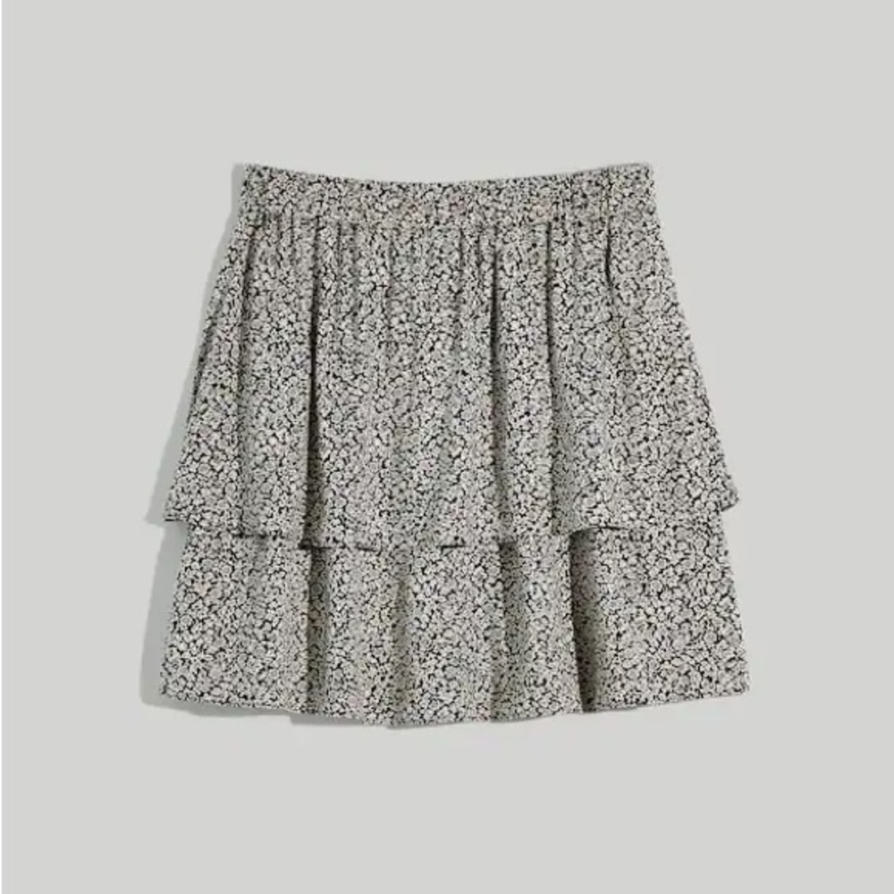 USED Madewell Pull-On Tier Mini Skirt in Tudor Floral Size 12